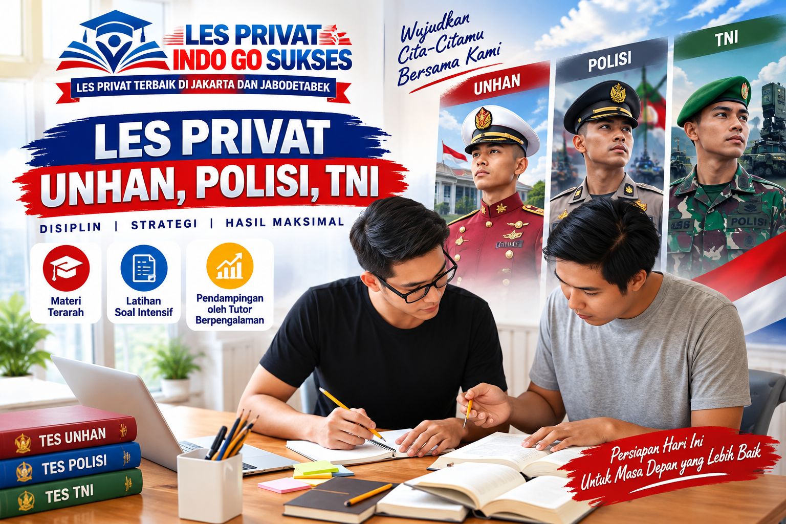 Les Privat Masuk TNI dan POLRI di Jakarta